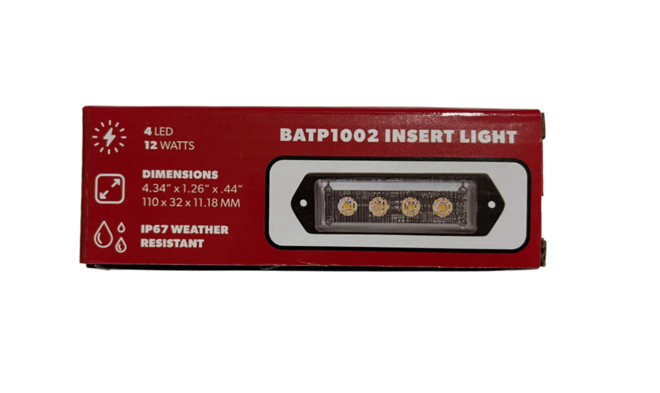 BATP 4-LED Warning Light, Red/White - Image 6