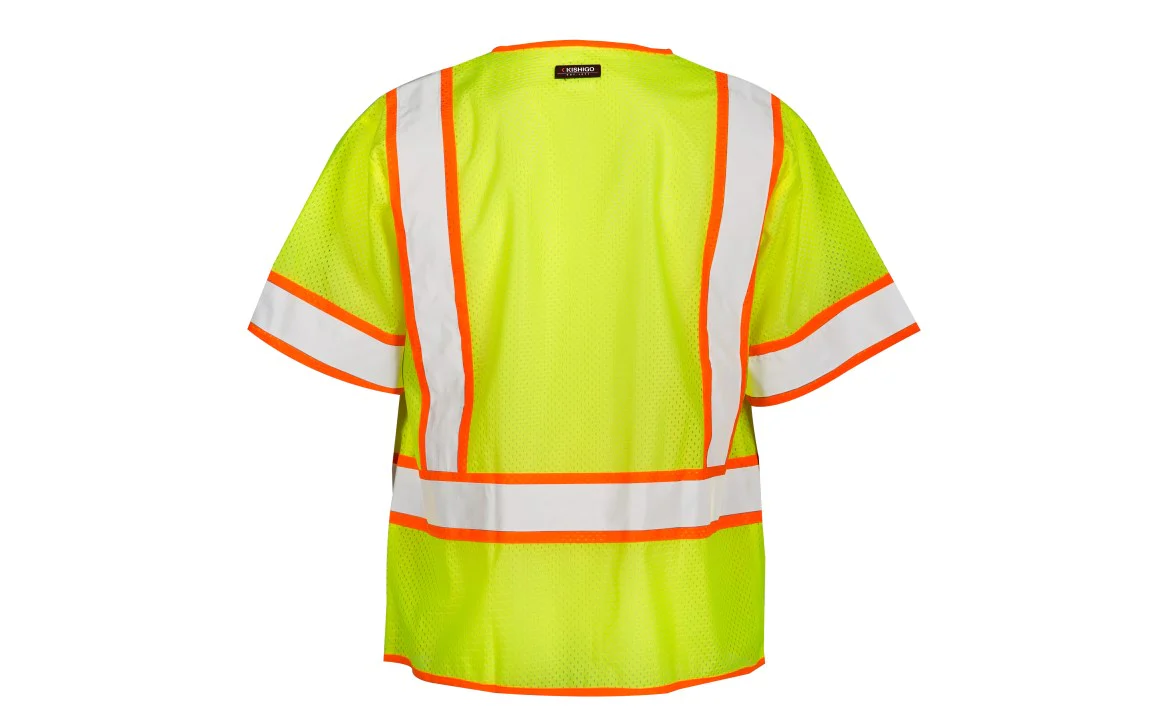Kishigo Lime Mesh Safety Vest Class 3 - XXXL - Image 2