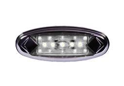 Maxxima Clearance LED Marker Light, Red, Stainless Steel Bezel