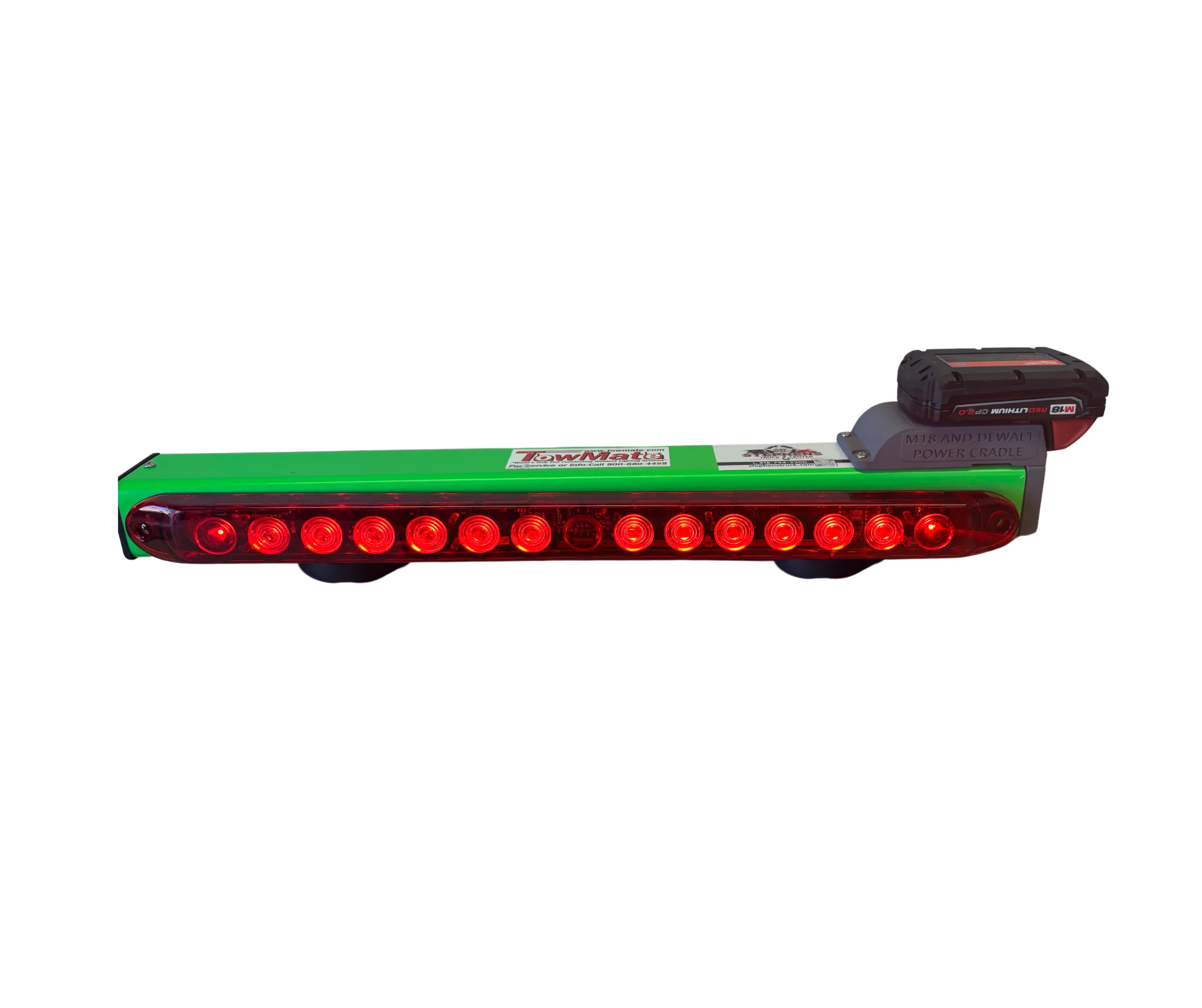 TowMate 22 Inch Wireless Tow Light Refurb MDW Battery Mount Ready to Run on Milwaukee M18 or DeWalt Max20 Battery Pack - Image 3