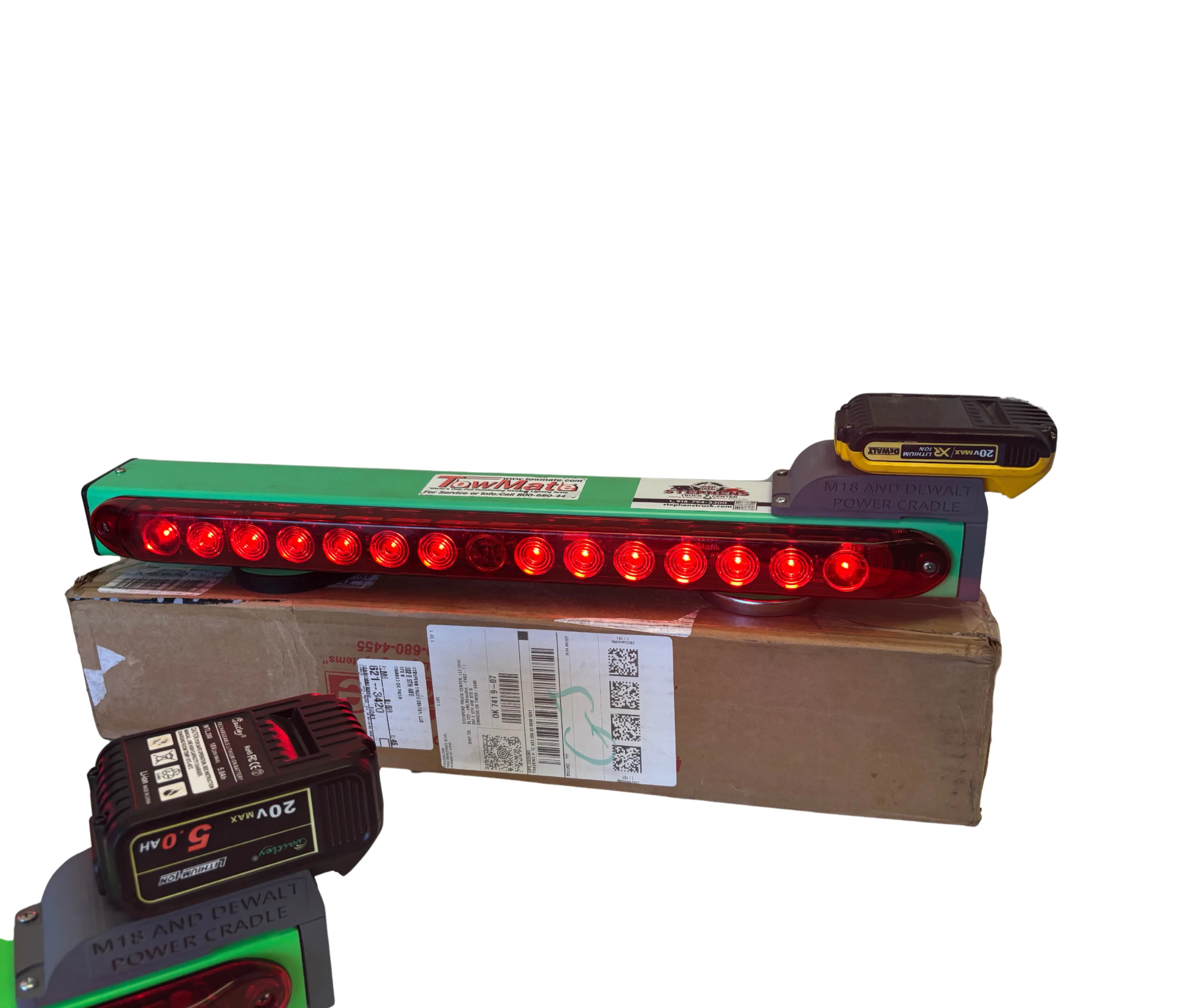 TowMate 22 Inch Wireless Tow Light Refurb MDW Battery Mount Ready to Run on Milwaukee M18 or DeWalt Max20 Battery Pack - Image 8