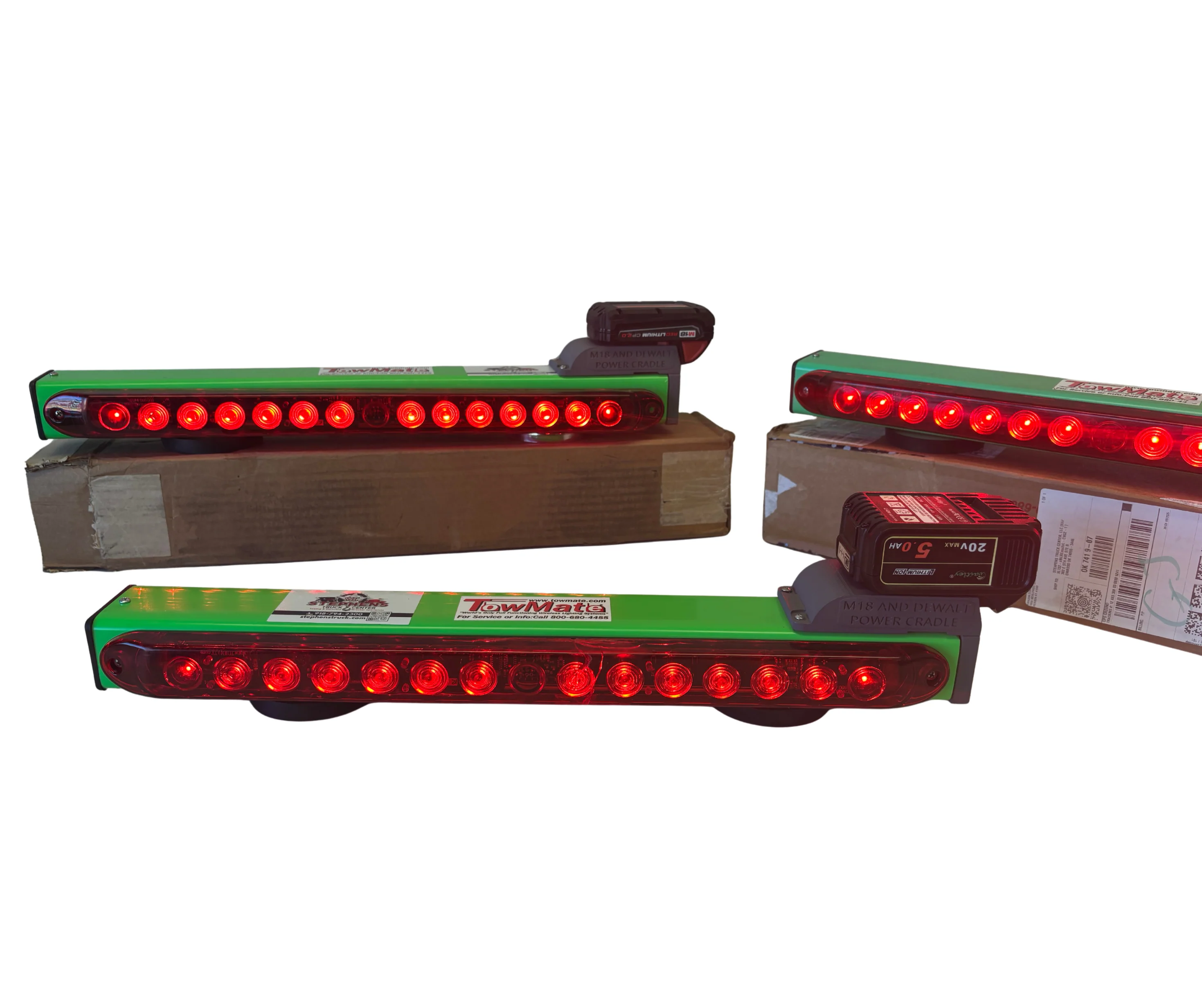 TowMate 22 Inch Wireless Tow Light Refurb MDW Battery Mount Ready to Run on Milwaukee M18 or DeWalt Max20 Battery Pack - Image 9